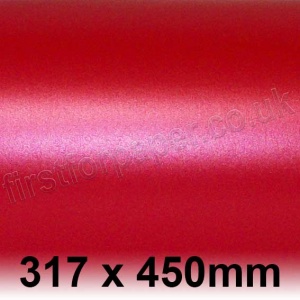 Centura Pearl, Single Sided, 310gsm, 317 x 450mm, Xmas Red