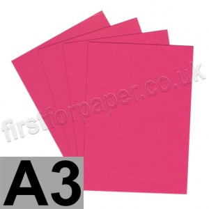 Colorplan, 135gsm, A3, Hot Pink