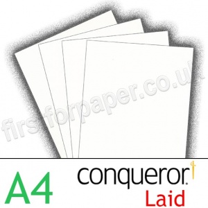Conqueror Textured Laid, 300gsm, A4, Diamond White