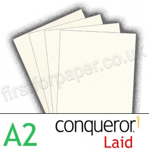 Conqueror Textured Laid, 300gsm, A2, Oyster