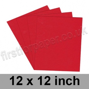 Colorset Recycled Card, 350gsm, 305 x 305mm (12 x 12 inch), Bright Red