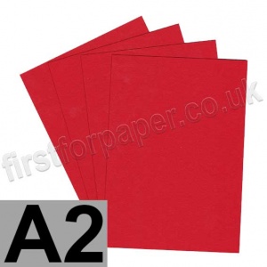Colorset Recycled Paper, 120gsm, A2, Bright Red