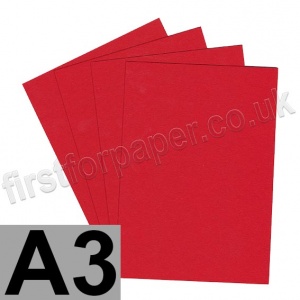 Colorset Recycled Card, 270gsm,  A3, Bright Red