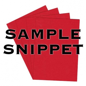 •Sample Snippet, Colorset, 270gsm, Bright Red