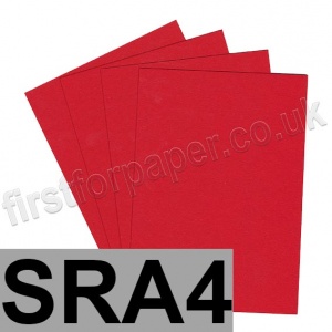 Colorset Recycled Paper, 120gsm, SRA4, Bright Red