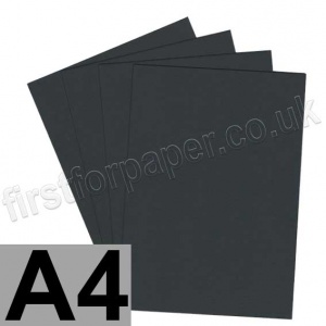 Clearance Coloured Card, 350gsm, A4, Charcoal - 10 Sheets