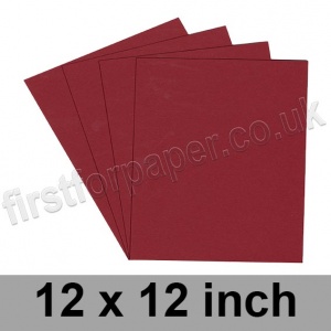 Colorset Recycled Card, 350gsm, 305 x 305mm (12 x 12 inch), Crimson