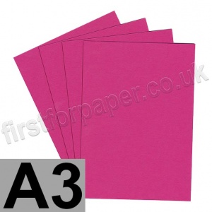 Colorset Recycled Card, 270gsm,  A3, Magenta