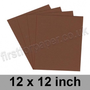 Colorset Recycled Card, 350gsm, 305 x 305mm (12 x 12 inch), Tuscan Brown