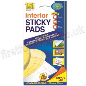 Interior Sticky Pads, Pack of 80