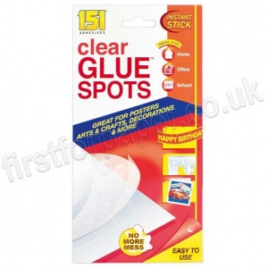 Clear Glue Spots, Pack of 112