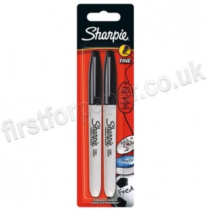 Sharpie Permanent Markers, Black twin pack