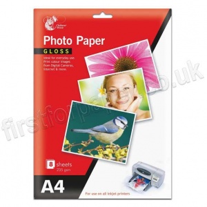 Glossy Inkjet Photo Paper, 235gsm, A4 - 8 sheets