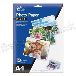 Matte Inkjet Photo Paper, 235gsm, A4 - 8 sheets