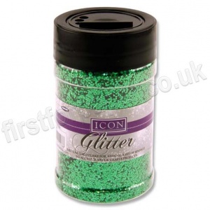 Icon Glitter, Medium Sized Flake, 110g - Green