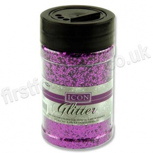 Icon Glitter, Medium Sized Flake, 110g - Purple