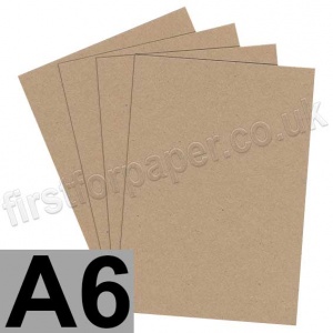Clearance Fleck Kraft Recycled Card, 280gsm, A6 - 100 sheets