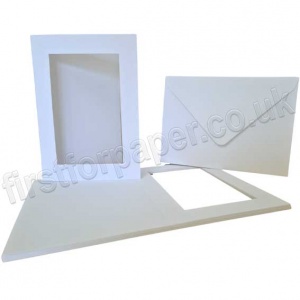 Dragonz, Rectangle Aperture, Plain White Single-Fold Cards, 5 x 7''  With Envelopes - Pack of 10