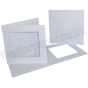 Dragonz, Square Aperture, Plain White Single-Fold Cards, 144mm Square With Envelopes - Pack of 10