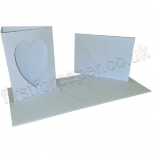Dragonz, Heart Aperture, Plain White Two-Fold Cards, 5 x 7''  With Envelopes - Pack of 10