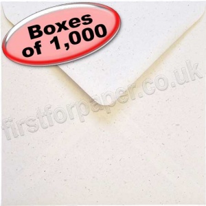Abbey, Fleck White Recycled Envelope, 155 x 155mm - 1,000 Envelopes