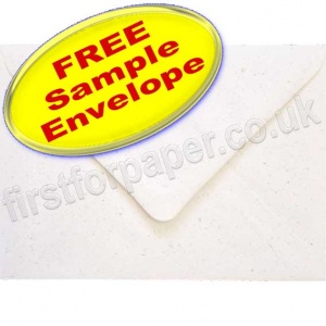 Sample Abbey, Fleck White Recycled Envelope, C6 (114 x 162mm)