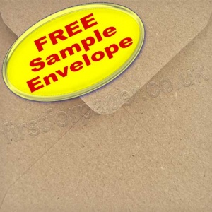 •Sample Abbey, Fleck Kraft Recycled Envelope 130 x 130mm