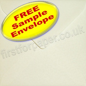 Sample Anvil Hammer Textured Envelope, 155 x 155mm Square, Ivory