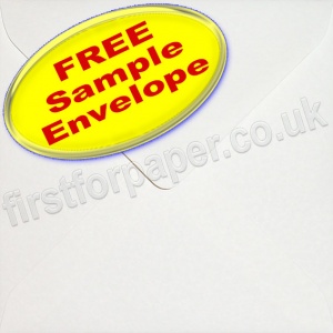 Sample Anvil Hammer Textured Envelope, 155 x 155mm Square, White