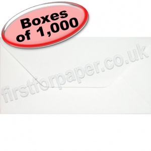 Anvil Hammer, Textured Greetings Card Envelope, DL (110 x 220mm), White - 1,000 Envelopes