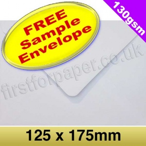 Sample Artemis Premium Gummed Greetings Card Envelope, 130gsm, 125 x 175mm, White