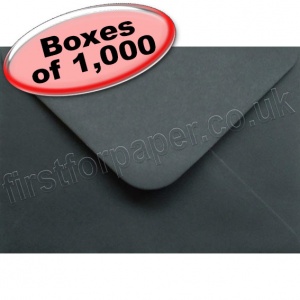 Spectrum Greetings Card Envelope, C6 (114 x 162mm), Black - 1,000 Envelopes