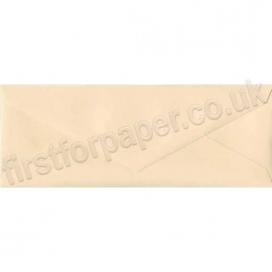 Calypso Colour Envelopes, Gummed, 80 x 215mm, Rich Cream - Box of 500