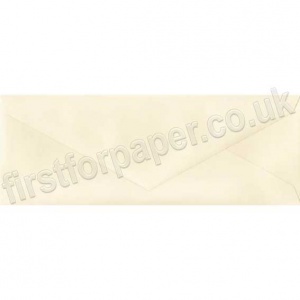 Calypso Colour Envelopes, Gummed, 80 x 215mm, Ivory - Box of 500