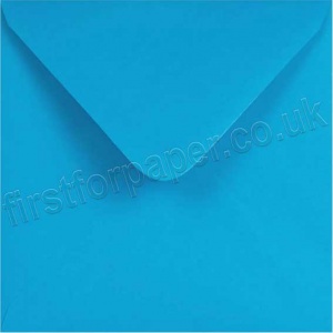 Calypso Colour Envelopes, Gummed, 155 x 155mm, Bright Blue - Box of 1,000