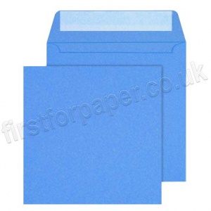 Calypso Colour Envelopes, Peel & Seal, 155 x 155mm, Bright Blue - Box of 500