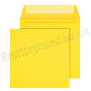 Calypso Colour Envelopes, Peel & Seal, 155 x 155mm, Daffodil - Box of 500