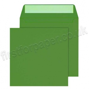 Calypso Colour Envelopes, Peel & Seal, 155 x 155mm, Deep Green - Box of 500