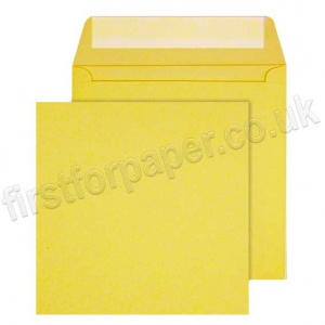 Calypso Colour Envelopes, Peel & Seal, 155 x 155mm, Golden Yellow - Box of 500