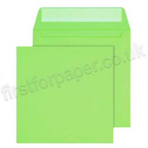 Calypso Colour Envelopes, Peel & Seal, 155 x 155mm, Mid Green - Box of 500