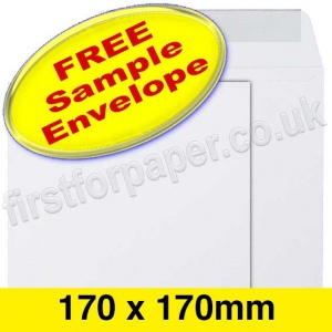 •Sample Calypso Envelope, Peel & Seal, 170 x 170mm, White