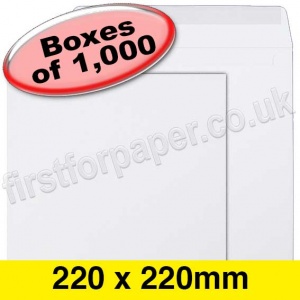 Calypso, Peel & Seal, Greetings Card Envelope, 220 x 220mm, White - 1,000 Envelopes