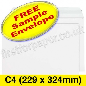 •Sample Calypso Envelope, Peel & Seal, C4 (229 x 324mm), White