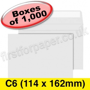 Calypso, Peel & Seal, Greetings Card Envelope, C6 (114 x 162mm), White - 1,000 Envelopes