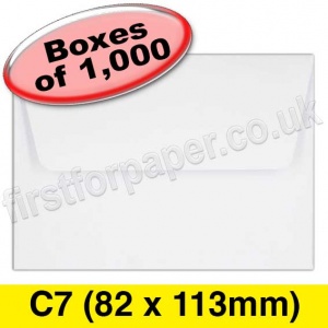 Calypso, Peel & Seal, Greetings Card Envelope, C7 (82 x 113mm), White - 1,000 Envelopes