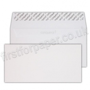 Conqueror Smooth Wove Envelopes, DL (110 x 220mm) Brilliant White - Box of 500