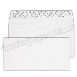 Conqueror Smooth Wove Envelopes, DL (110 x 220mm) Diamond White - Box of 500