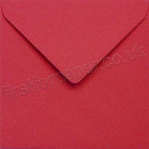 Colorset Recycled Gummed Envelopes, 155mm Square, Crimson