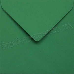 Colorset Recycled Gummed Envelopes, 155mm Square, Evergreen