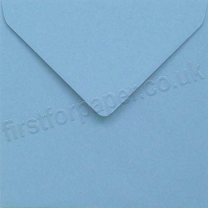 Colorset Recycled Gummed Envelopes, 155mm Square, Light Blue